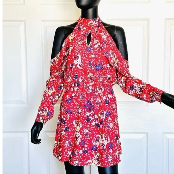 NEW Parker Red Floral Dress size M - Picture 1 of 8